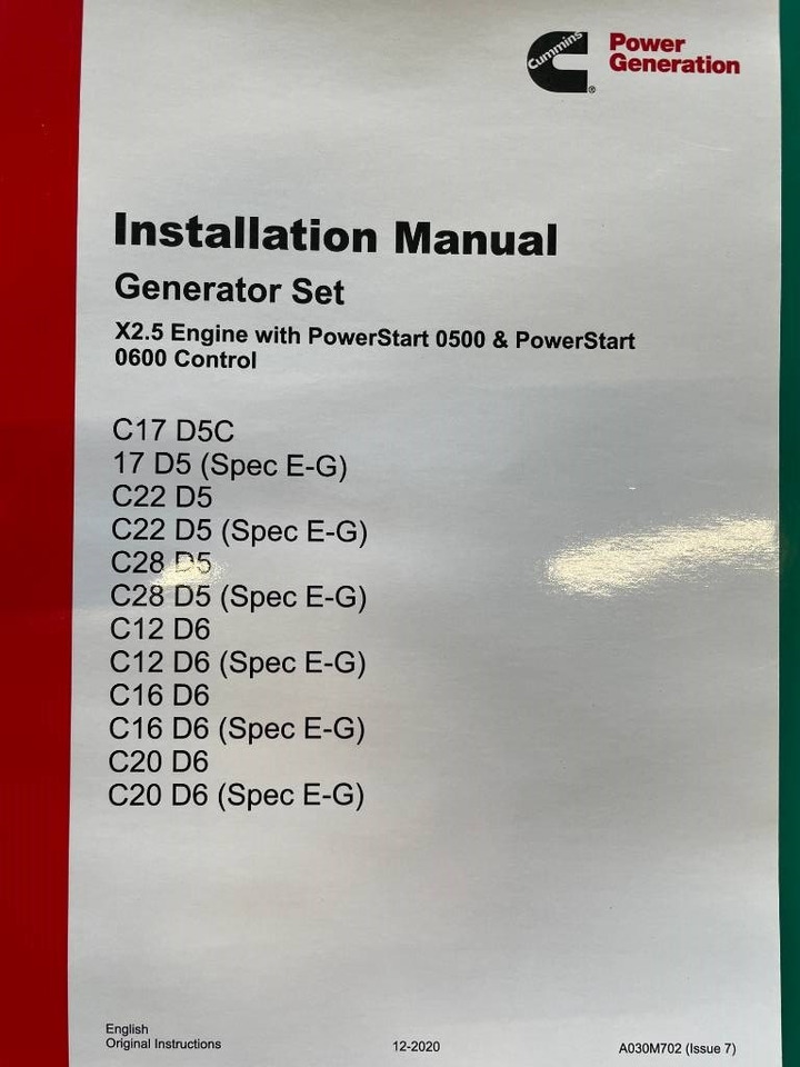 Электрогенератор Cummins C22D5 - 22 kVA Surplus genset - DPX-18501: фото 21 Электрогенератор Cummins C22D5 - 22 kVA Surplus genset - DPX-18501: фото 21