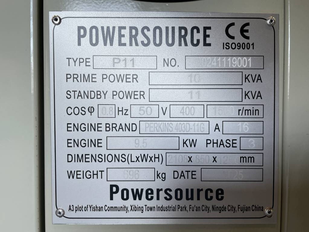 Perkins 403D-11G - 11 kVA Generator - DPX-19799 - Электрогенератор: фото 4 Perkins 403D-11G - 11 kVA Generator - DPX-19799 - Электрогенератор: фото 4