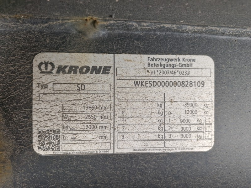 KRONE SD FIRANA - Тентованный прицеп: фото 4 KRONE SD FIRANA - Тентованный прицеп: фото 4