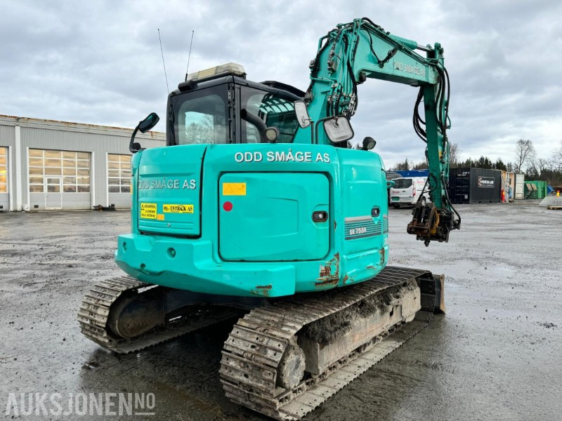2016 Kobelco SK75SR-3E - 8 tonns gravemaskin - Tiltrotator - Pusskuffe - Bunkringspumpe - sentralsmøring - Sertifisert - Экскаватор: фото 4 2016 Kobelco SK75SR-3E - 8 tonns gravemaskin - Tiltrotator - Pusskuffe - Bunkringspumpe - sentralsmøring - Sertifisert - Экскаватор: фото 4