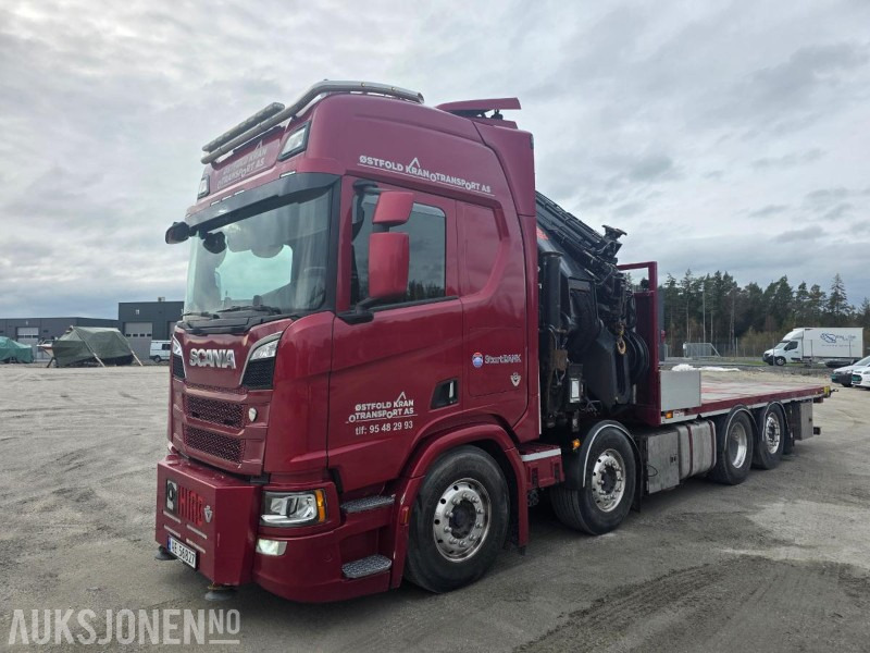 2019 Scania R580 8X2 Euro 6 kranbil Topp utstyrt  servicehistorikk  HIAB-kran 858, 80 Tm  Nylig EU - Автоманипулятор: фото 2 2019 Scania R580 8X2 Euro 6 kranbil Topp utstyrt  servicehistorikk  HIAB-kran 858, 80 Tm  Nylig EU - Автоманипулятор: фото 2