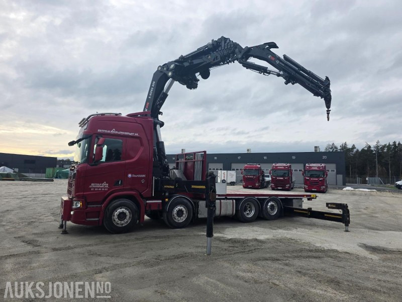 2019 Scania R580 8X2 Euro 6 kranbil Topp utstyrt  servicehistorikk  HIAB-kran 858, 80 Tm  Nylig EU - Автоманипулятор: фото 1 2019 Scania R580 8X2 Euro 6 kranbil Topp utstyrt  servicehistorikk  HIAB-kran 858, 80 Tm  Nylig EU - Автоманипулятор: фото 1