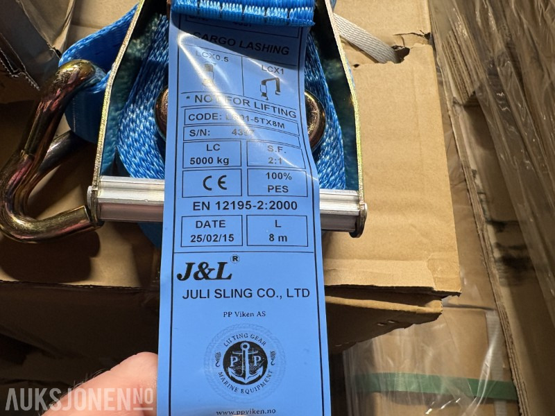2025 J&L 5-tonn lastestropper - jekkestropper - cargo lashing strap - Строительное оборудование: фото 2 2025 J&L 5-tonn lastestropper - jekkestropper - cargo lashing strap - Строительное оборудование: фото 2