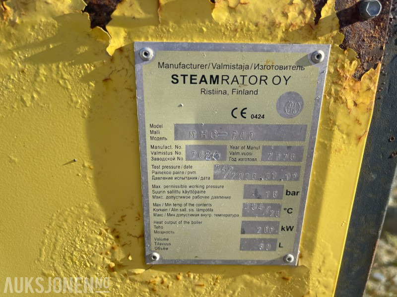 2006 Steamrator varmeaggregat / dampkjele - Навесное оборудование для Строительной техники: фото 5 2006 Steamrator varmeaggregat / dampkjele - Навесное оборудование для Строительной техники: фото 5