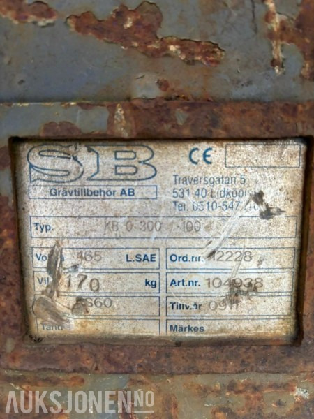 2011 SB smalskuff 165 l - S60 - Навесное оборудование для Строительной техники: фото 2 2011 SB smalskuff 165 l - S60 - Навесное оборудование для Строительной техники: фото 2