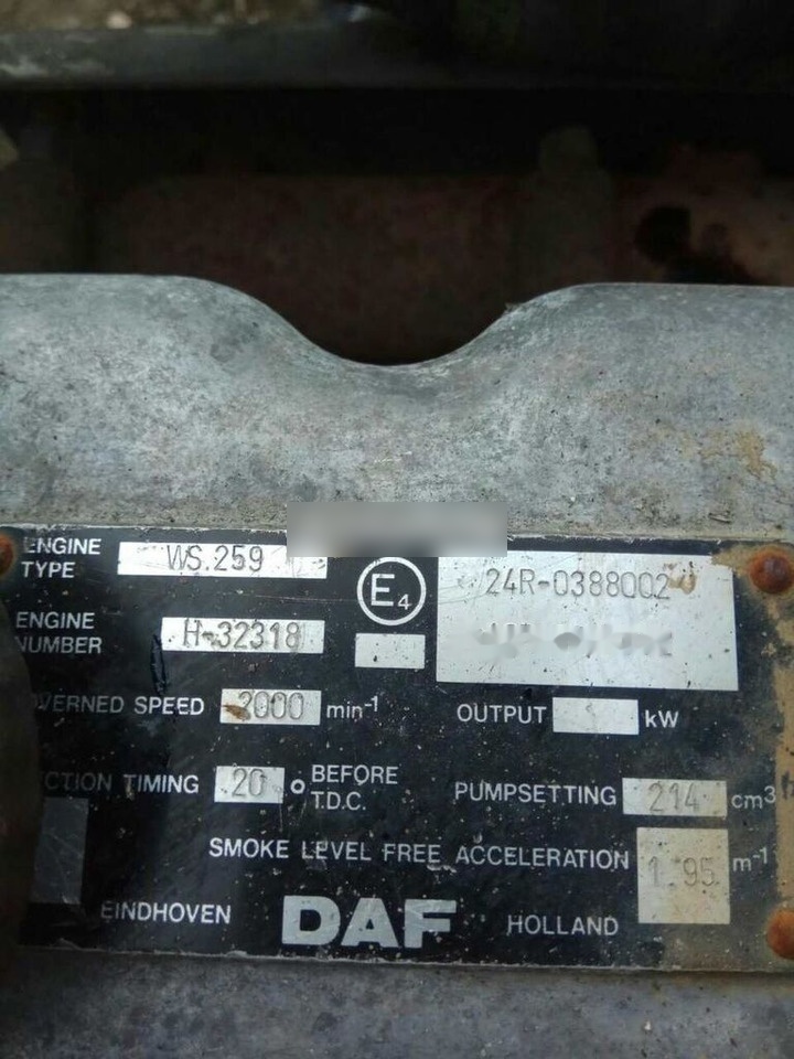 DAF ATI WS259 E2 DAF - Двигатель для Грузовиков: фото 5 DAF ATI WS259 E2 DAF - Двигатель для Грузовиков: фото 5