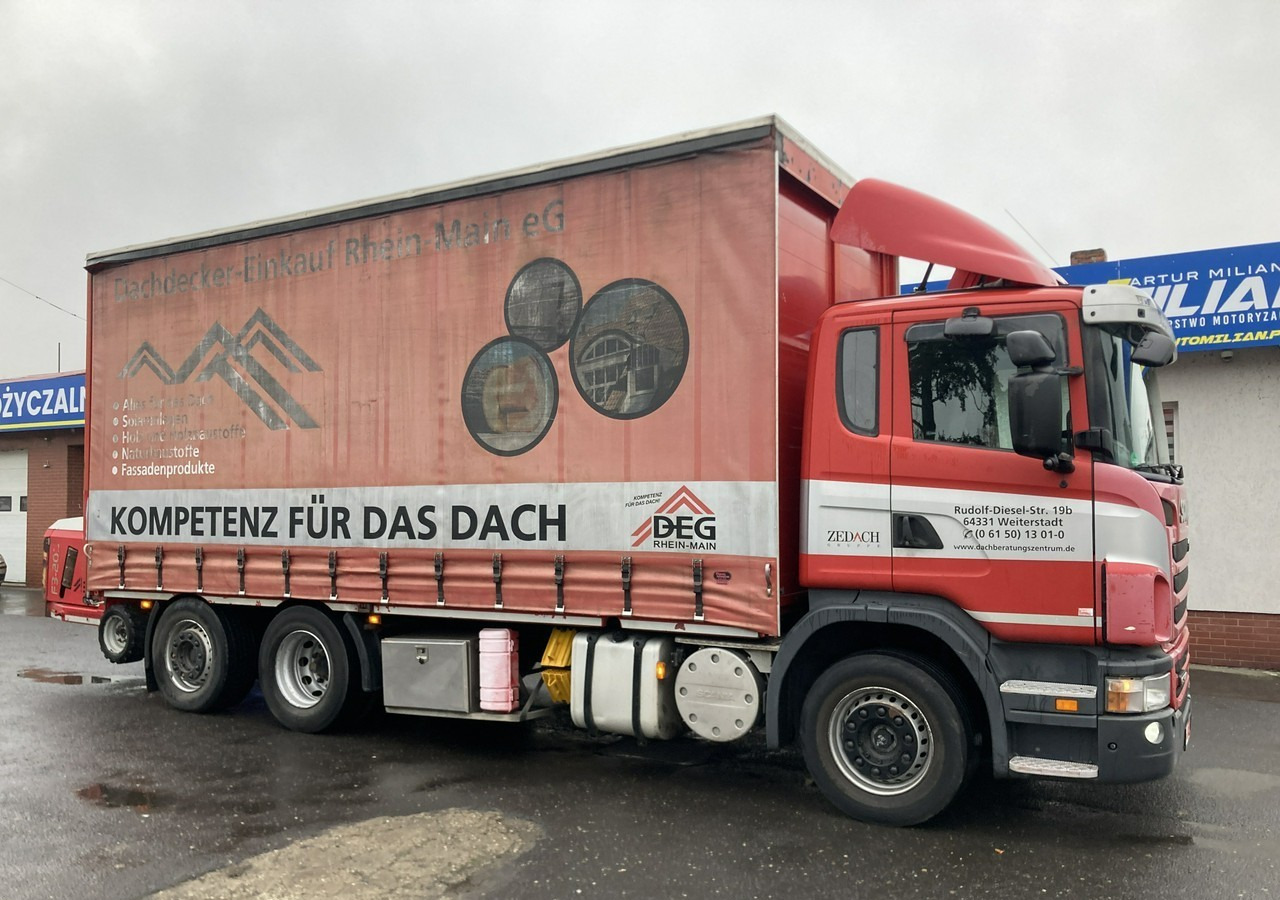 Тентованный грузовик Inna Inny Scania G320 Wózek PALFINGER Firanka Plandeka plandeka Moffett: фото 8