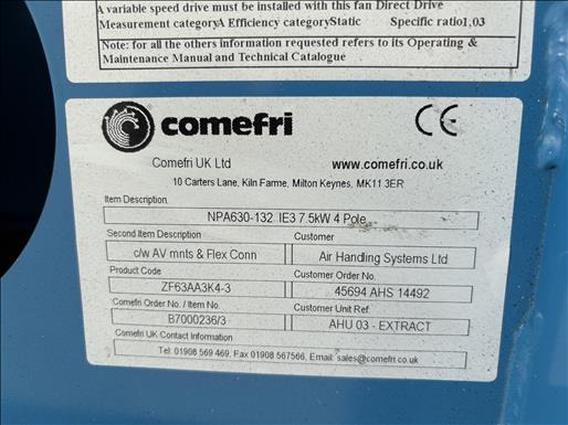 Пищевое оборудование Comefri NPA630RD Centrifugal fan: фото 6 Пищевое оборудование Comefri NPA630RD Centrifugal fan: фото 6