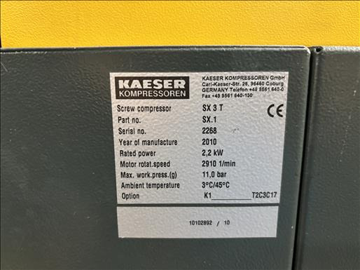 Kaeser SX3T Air compressor - Пищевое оборудование: фото 5 Kaeser SX3T Air compressor - Пищевое оборудование: фото 5