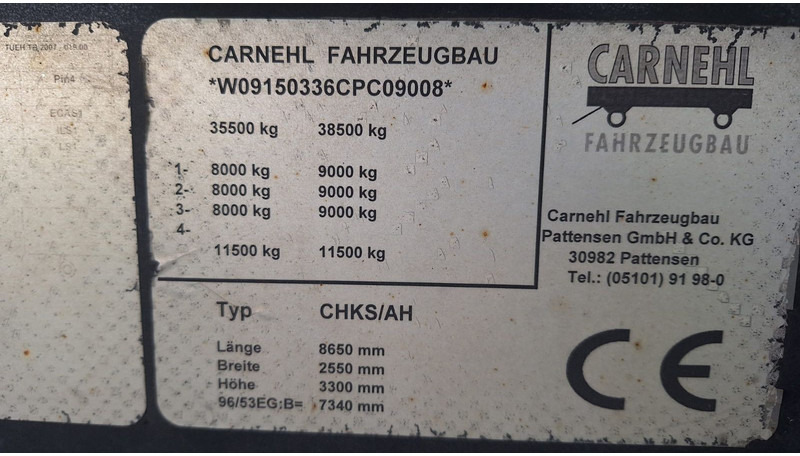 Carnehl Kippmulde 3 Achser Hardox 26 Kubik - Самосвальный полуприцеп: фото 5 Carnehl Kippmulde 3 Achser Hardox 26 Kubik - Самосвальный полуприцеп: фото 5