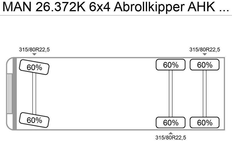MAN 26.372K 6x4 Abrollkipper AHK Blatt/Blatt - Крюковой мультилифт: фото 4 MAN 26.372K 6x4 Abrollkipper AHK Blatt/Blatt - Крюковой мультилифт: фото 4