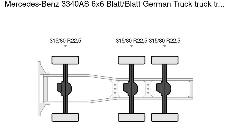 Mercedes-Benz 3340AS 6x6 Blatt/Blatt German Truck - Тягач: фото 4 Mercedes-Benz 3340AS 6x6 Blatt/Blatt German Truck - Тягач: фото 4