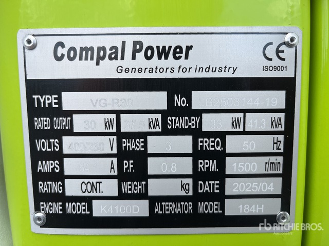 2025 Compal VG-R30 (Unused) Generator Set - Электрогенератор: фото 3 2025 Compal VG-R30 (Unused) Generator Set - Электрогенератор: фото 3