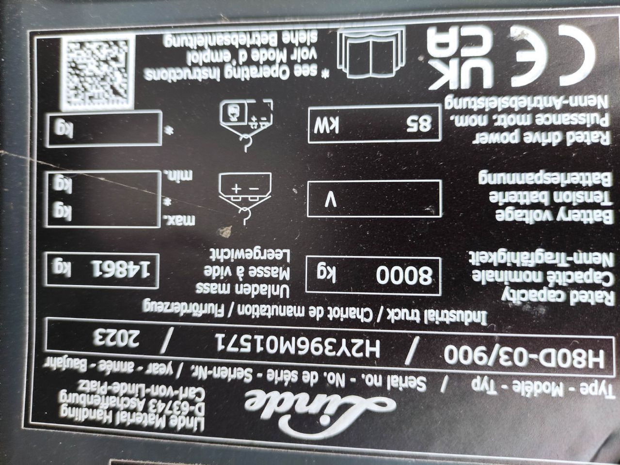 Дизельный погрузчик Linde H80D-03/900-396/EVO: фото 7