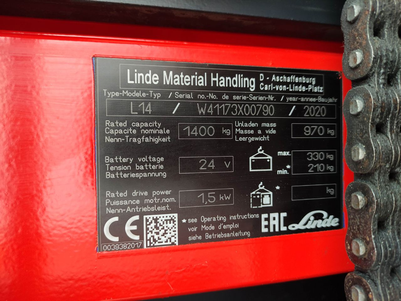 Linde L14i-1173 - Штабелер: фото 5 Linde L14i-1173 - Штабелер: фото 5