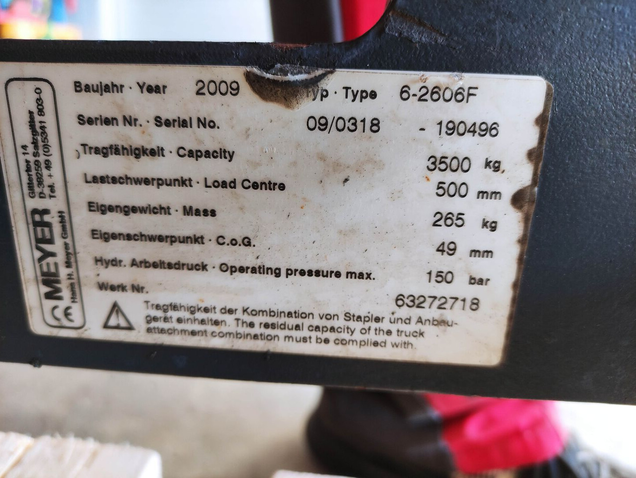 Meyer 6-2606F - Вилы: фото 5 Meyer 6-2606F - Вилы: фото 5