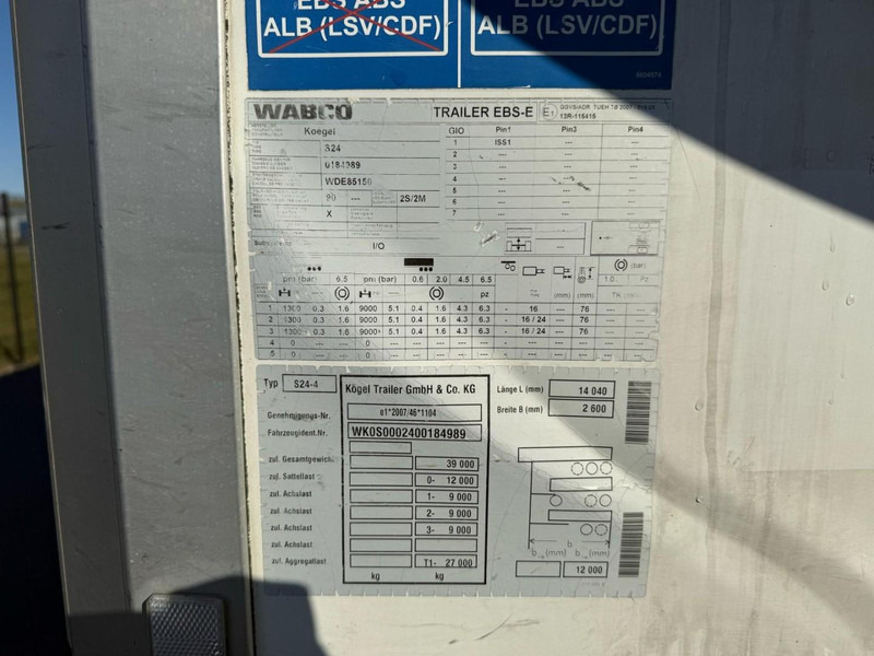 Полуприцеп-рефрижератор Kögel SVA 24 STANDARD NL FRIGO TRAILER, APK 13-11-2025, CARRIER.: фото 17 Полуприцеп-рефрижератор Kögel SVA 24 STANDARD NL FRIGO TRAILER, APK 13-11-2025, CARRIER.: фото 17