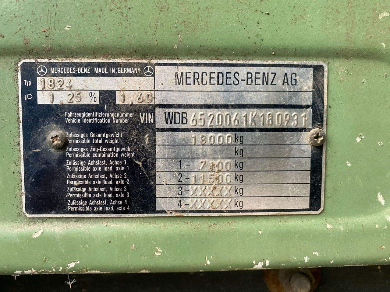Mercedes-Benz SK 1824 Pritsche Atlas 125.1 Kran Klima Tempomat - Грузовик бортовой/ Платформа, Автоманипулятор: фото 3 Mercedes-Benz SK 1824 Pritsche Atlas 125.1 Kran Klima Tempomat - Грузовик бортовой/ Платформа, Автоманипулятор: фото 3