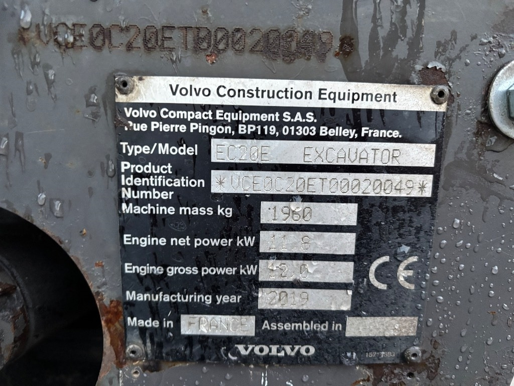 Volvo EC 20 E - Мини-экскаватор: фото 5 Volvo EC 20 E - Мини-экскаватор: фото 5