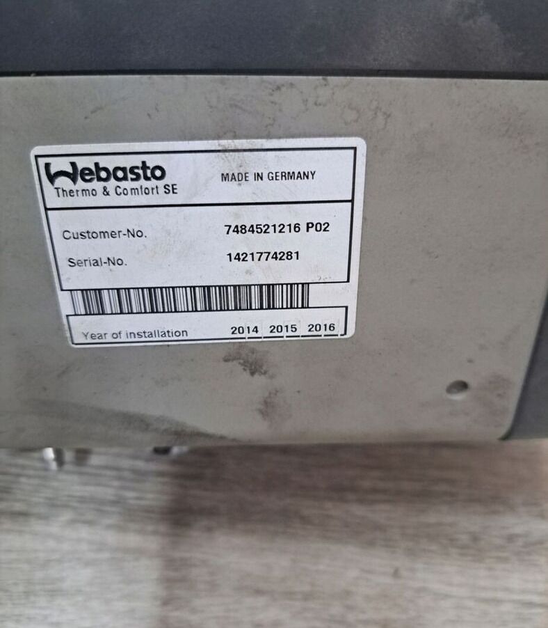 WEBASTO WEBASTO OGRZEWANIE POSTOJOWE AIR TOP EVO 2000 VOLVO FH 4 RENAULT GAMA T RANGE - Отопление/ Вентиляция для Грузовиков: фото 5 WEBASTO WEBASTO OGRZEWANIE POSTOJOWE AIR TOP EVO 2000 VOLVO FH 4 RENAULT GAMA T RANGE - Отопление/ Вентиляция для Грузовиков: фото 5