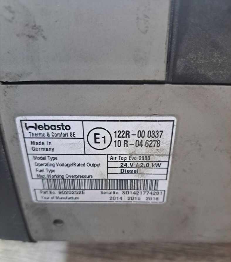 Webasto Renault GAMA RANGE T - Отопление/ Вентиляция для Грузовиков: фото 3 Webasto Renault GAMA RANGE T - Отопление/ Вентиляция для Грузовиков: фото 3