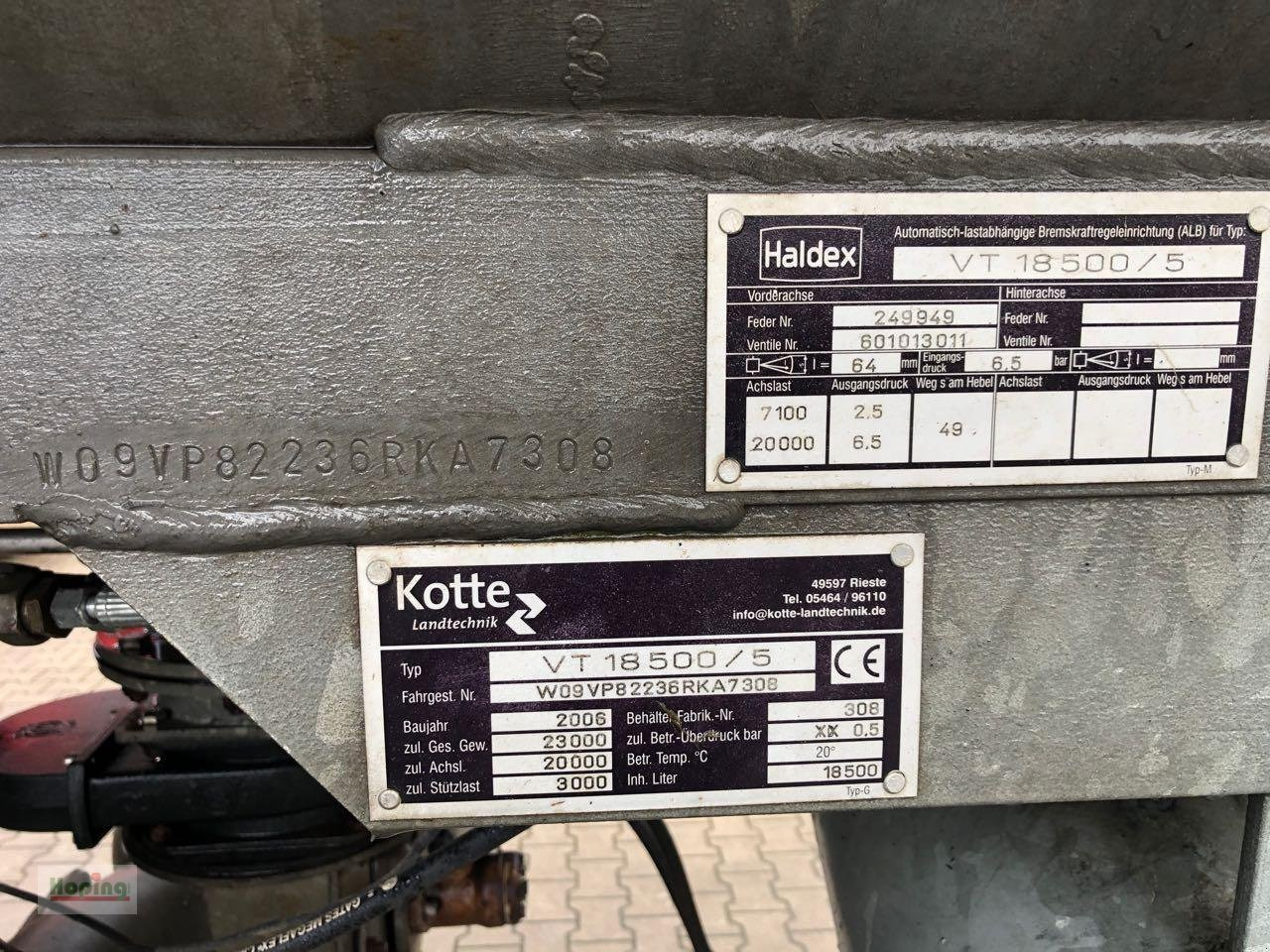 Kotte VT 18500/5 - Цистерна для жидкого навоза: фото 4 Kotte VT 18500/5 - Цистерна для жидкого навоза: фото 4
