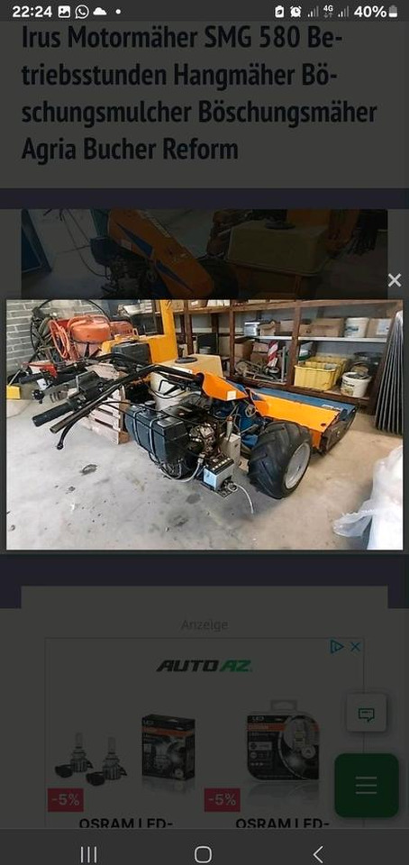Irus SMG Motormäher Motormulcher Komtrac Böschungsmäher Böschungsmulcher Hangmäher Rasenmäher - Газонокосилка: фото 2 Irus SMG Motormäher Motormulcher Komtrac Böschungsmäher Böschungsmulcher Hangmäher Rasenmäher - Газонокосилка: фото 2