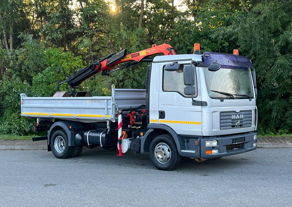 MAN MAN TGL 12-240 Kiper Wywrotka 4x2 Kran PALFINGER PK 12500 BARDZO DOBRY STAN - Самосвал: фото 1 MAN MAN TGL 12-240 Kiper Wywrotka 4x2 Kran PALFINGER PK 12500 BARDZO DOBRY STAN - Самосвал: фото 1