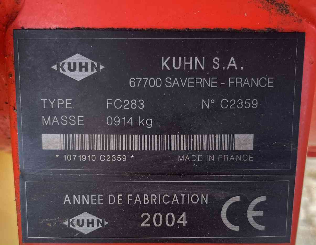 Kuhn FC283 schijvenmaaier achtermaaier weidebouwmachines - Косилка: фото 4 Kuhn FC283 schijvenmaaier achtermaaier weidebouwmachines - Косилка: фото 4