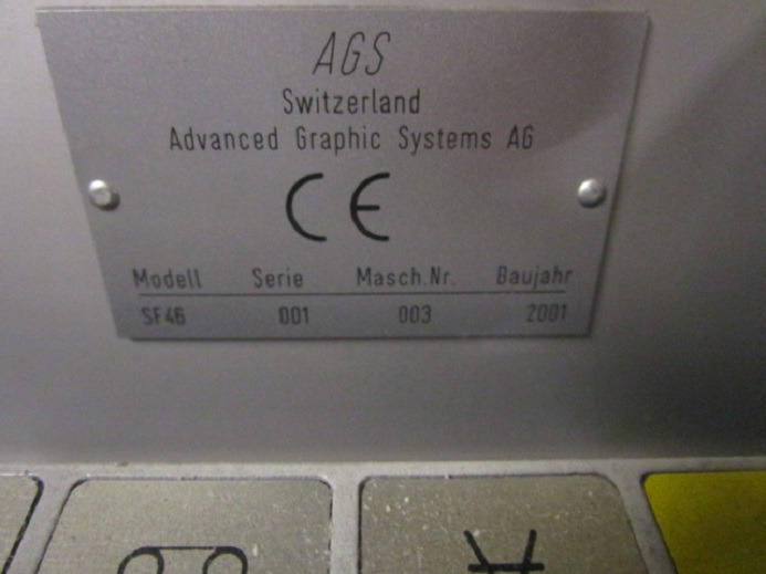 AGS SF46 - Печатное оборудование: фото 5 AGS SF46 - Печатное оборудование: фото 5