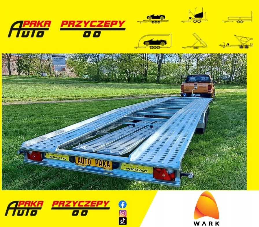 LAWETA Z NAJAZDAMI NA 2 AUTA 8,5x2M DMC 3500, 3 OSIE / CAR TRANSPORTER WITH RAMPS FOR 2 CARS 8.5x2M DMC 3500, 3 AXLES - Прицеп-автовоз: фото 1 LAWETA Z NAJAZDAMI NA 2 AUTA 8,5x2M DMC 3500, 3 OSIE / CAR TRANSPORTER WITH RAMPS FOR 2 CARS 8.5x2M DMC 3500, 3 AXLES - Прицеп-автовоз: фото 1