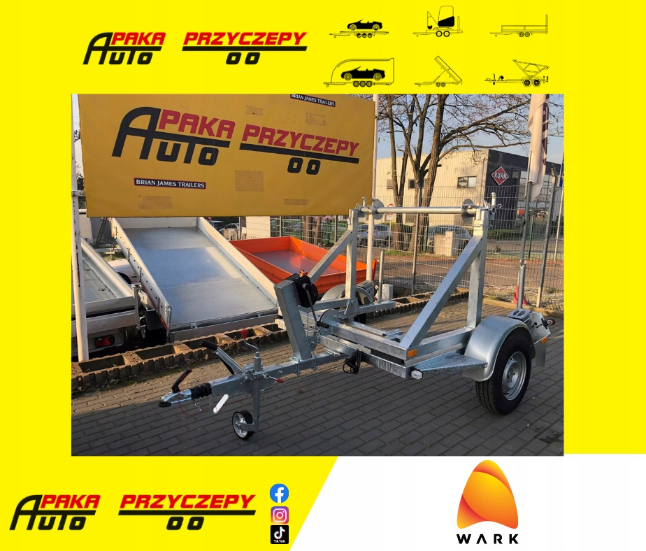 PRZYCZEPA KABLOWA POD BĘBEN KABLOWY ŚWIATŁOWÓD / CABLE TRAILER FOR FIBER OPTIC CABLE DRUM - Кабельный транспортер: фото 1 PRZYCZEPA KABLOWA POD BĘBEN KABLOWY ŚWIATŁOWÓD / CABLE TRAILER FOR FIBER OPTIC CABLE DRUM - Кабельный транспортер: фото 1