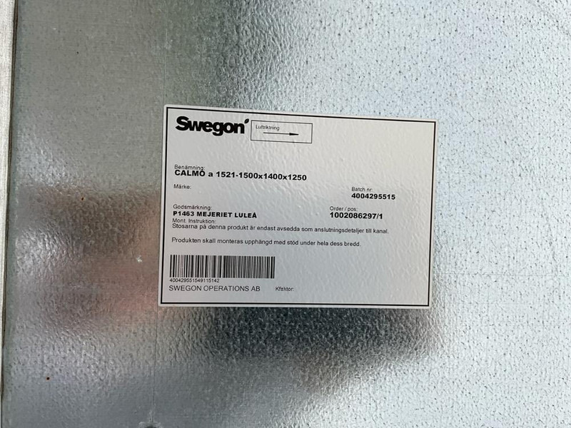 Swegon CALAMO A - Ленточный конвейер: фото 5 Swegon CALAMO A - Ленточный конвейер: фото 5