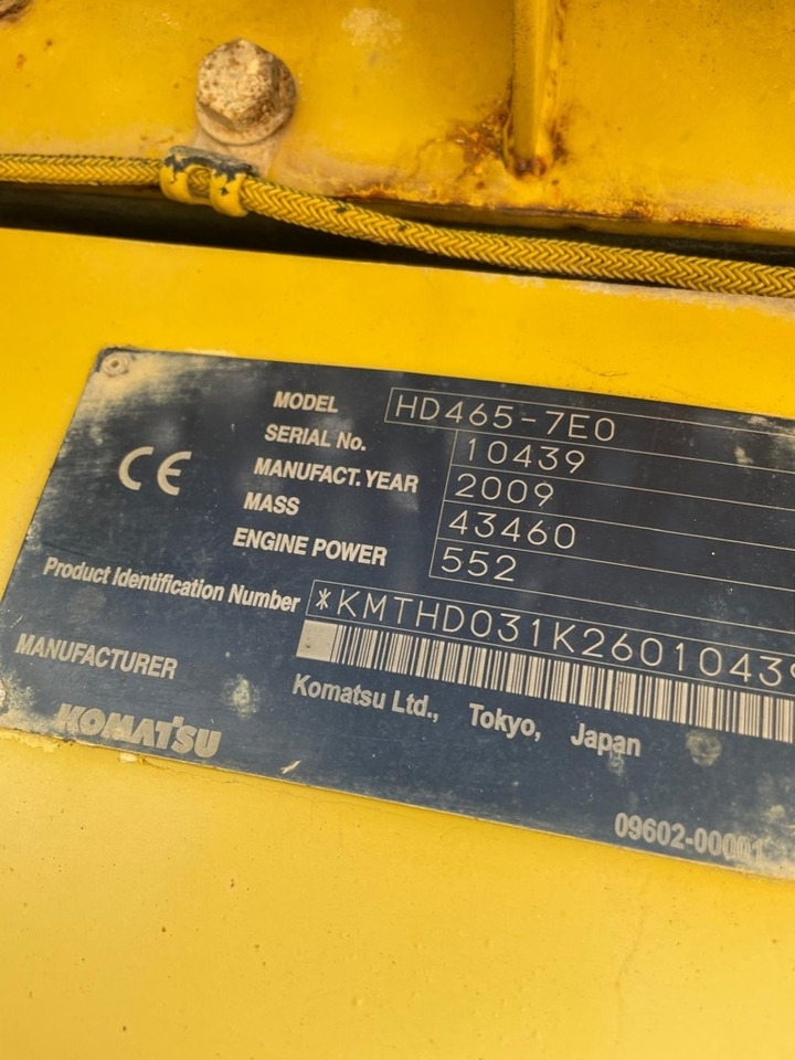 Komatsu HD 465-7E0, 2x HD 405-6, total 3 pcs - Карьерный самосвал: фото 4 Komatsu HD 465-7E0, 2x HD 405-6, total 3 pcs - Карьерный самосвал: фото 4