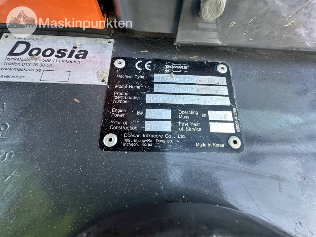 Мини-экскаватор Doosan DX 62 R: фото 20 Мини-экскаватор Doosan DX 62 R: фото 20