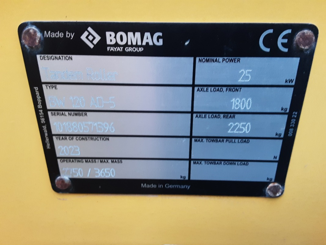 BOMAG DE BW 120 AD-5 Stage V/Tier 4f - Каток: фото 3 BOMAG DE BW 120 AD-5 Stage V/Tier 4f - Каток: фото 3