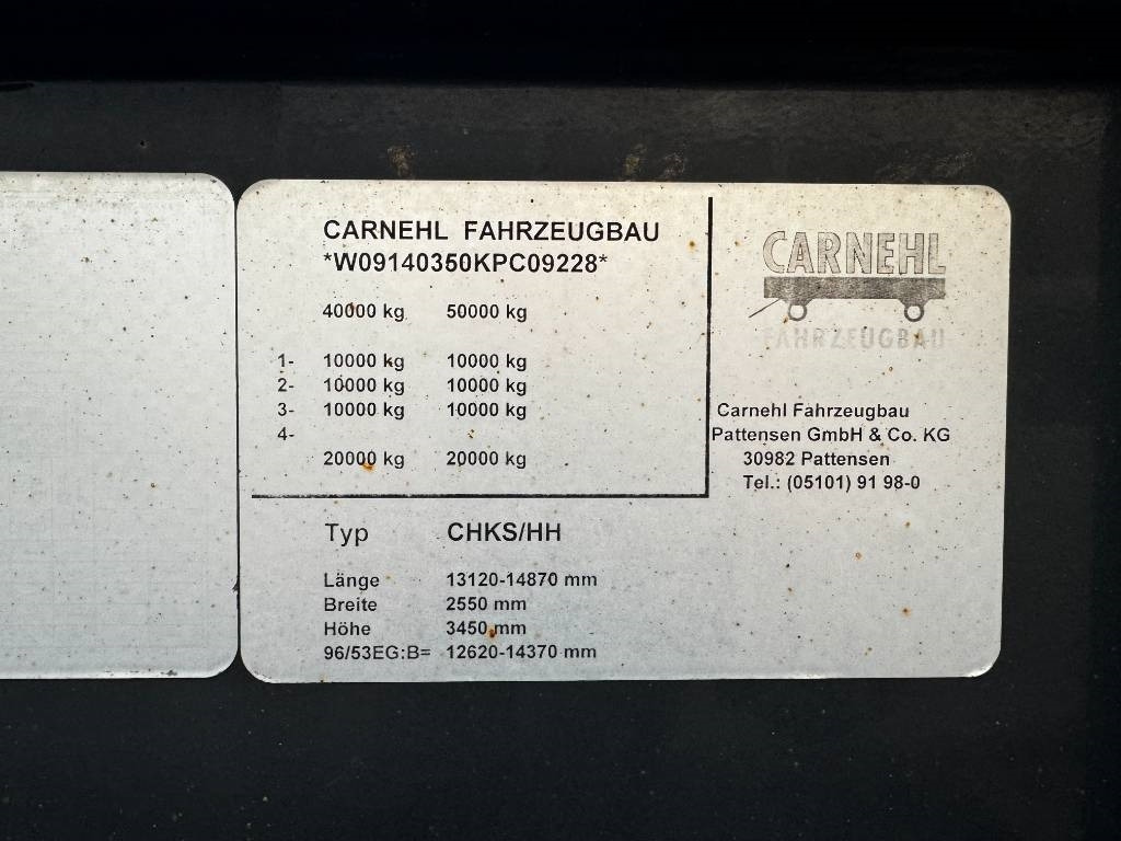 Carnehl SANH KIPPER CHKS/HH - Самосвальный полуприцеп: фото 4 Carnehl SANH KIPPER CHKS/HH - Самосвальный полуприцеп: фото 4