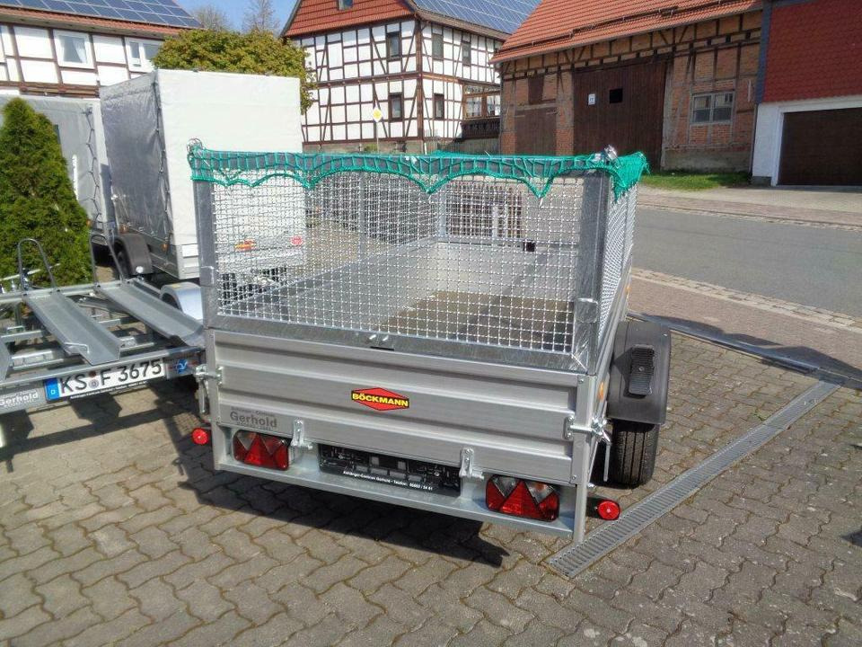 Böckmann, PKW Anhänger, 1,35 to. mit Gitteraufsatz,Containernetz - Прицеп для легкового автомобиля: фото 5 Böckmann, PKW Anhänger, 1,35 to. mit Gitteraufsatz,Containernetz - Прицеп для легкового автомобиля: фото 5