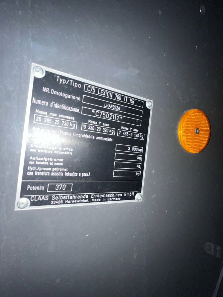 Зерноуборочный комбайн Claas LEXION 760 TT RISO: фото 7