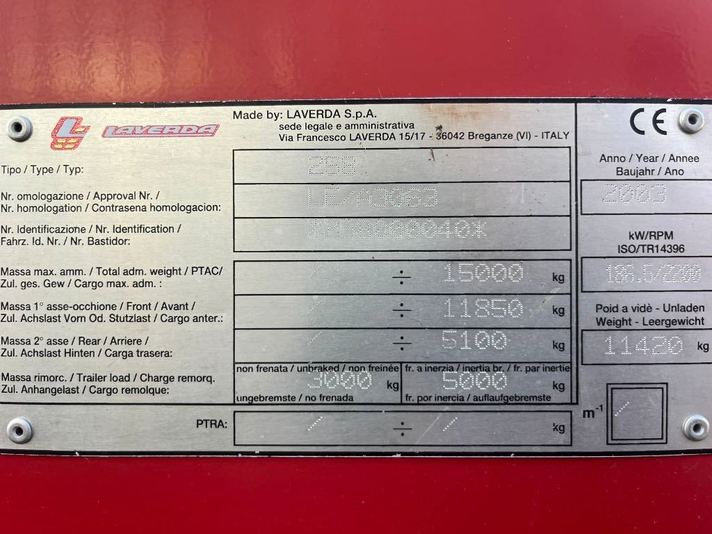 Laverda 25.50  - Зерноуборочный комбайн: фото 3 Laverda 25.50  - Зерноуборочный комбайн: фото 3