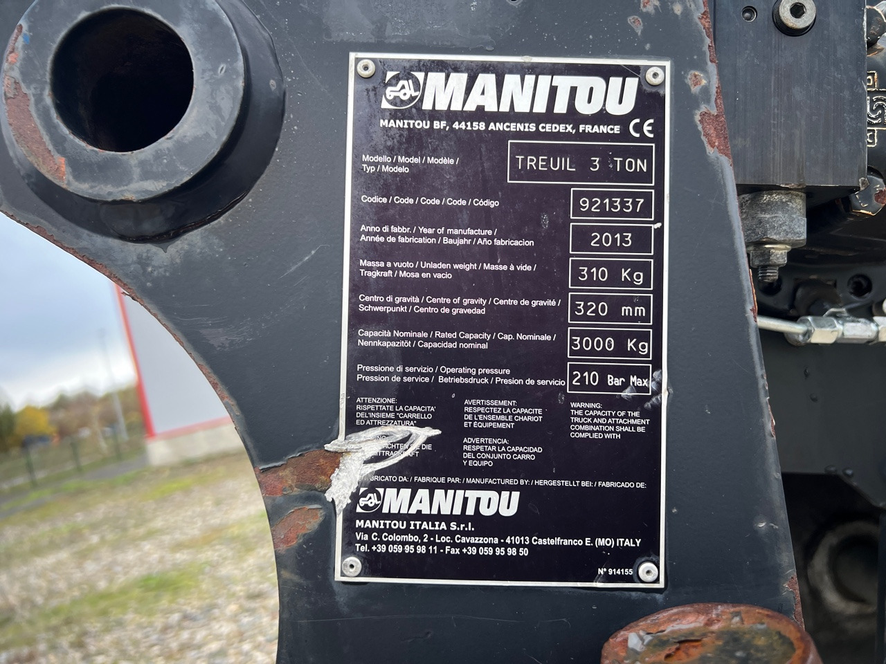 MANITOU TREUIL / WINCH 3 TON MANITOU 921337 - Телескопический погрузчик: фото 3 MANITOU TREUIL / WINCH 3 TON MANITOU 921337 - Телескопический погрузчик: фото 3