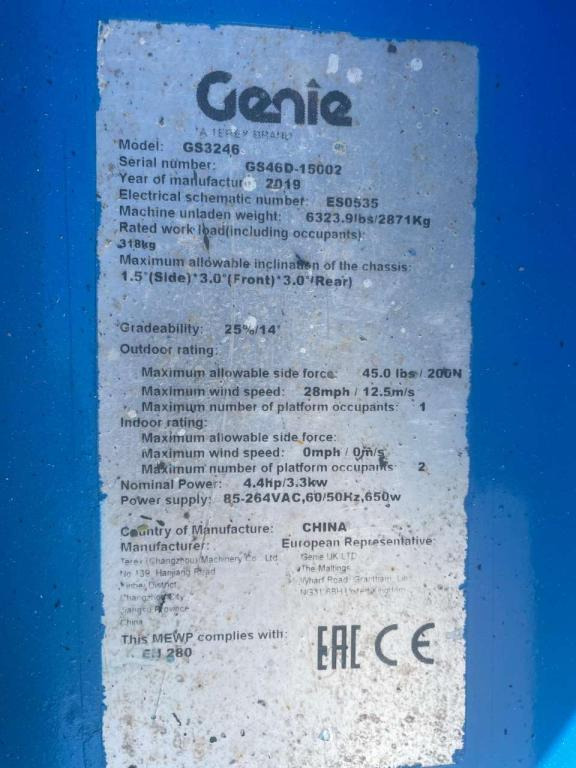 Genie GS-3246 - Ножничный подъемник: фото 4 Genie GS-3246 - Ножничный подъемник: фото 4