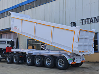 TITAN 4 Axle Container Hydraulic Dump Trailer for Sale in Zambia - Самосвальный полуприцеп: фото 5 TITAN 4 Axle Container Hydraulic Dump Trailer for Sale in Zambia - Самосвальный полуприцеп: фото 5