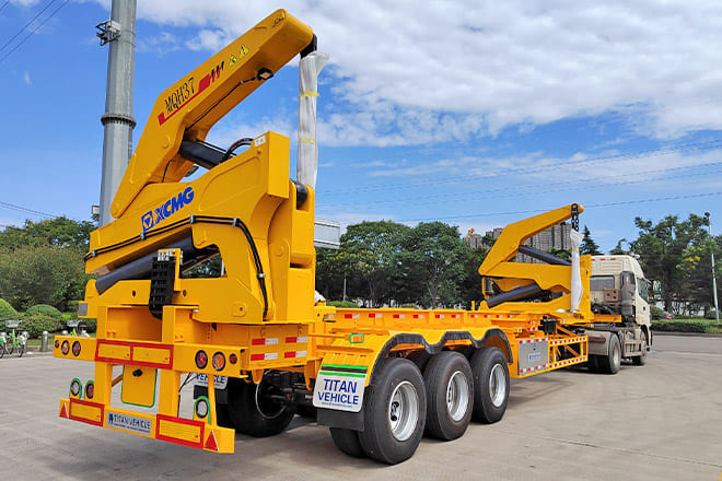 XCMG 40T Container Side Lift Trailer for Sale in Tanzania - Полуприцеп-контейнеровоз/ Сменный кузов: фото 1 XCMG 40T Container Side Lift Trailer for Sale in Tanzania - Полуприцеп-контейнеровоз/ Сменный кузов: фото 1