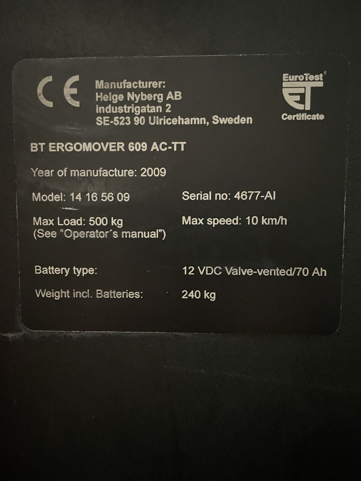 Сборщик заказов BT 609 AC TT: фото 7