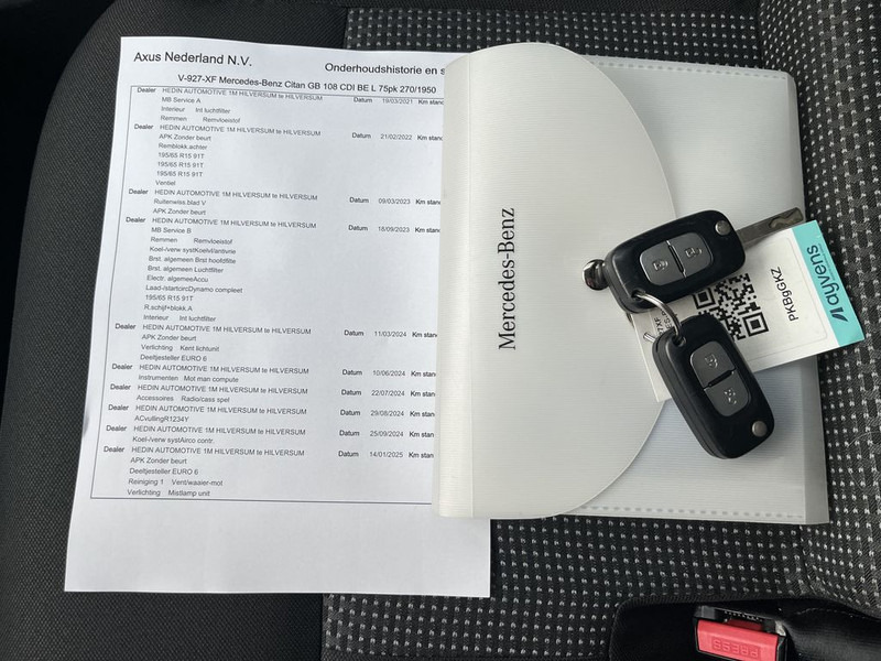 Легковой фургон Mercedes-Benz Citan 108 CDI E6 3p Lease €178p/m, Airco, Trekhaak, Inrichting, Imperiaal, Onderhoudshistorie aanwezig: фото 9