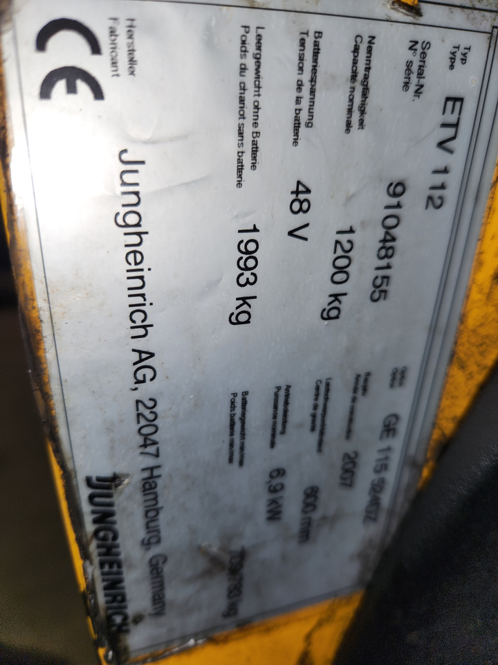 JUNGHEINRICH ETV112 - Ричтрак: фото 1 JUNGHEINRICH ETV112 - Ричтрак: фото 1