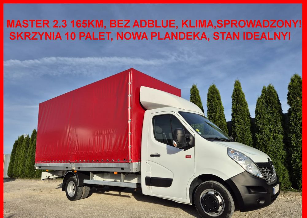 Renault Master 2.3 165KM Bez Adblue Skrzyniowy - Тентованный фургон: фото 1 Renault Master 2.3 165KM Bez Adblue Skrzyniowy - Тентованный фургон: фото 1