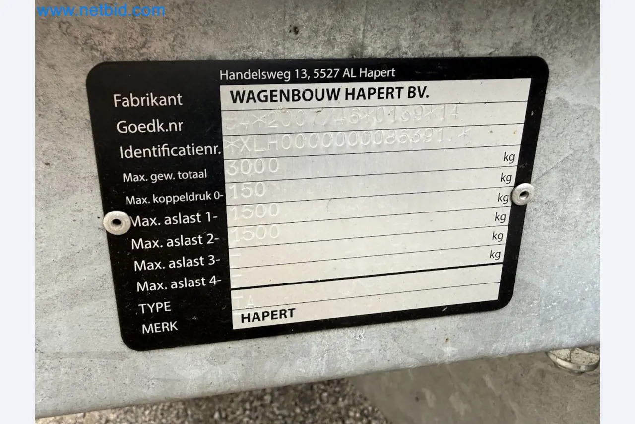 Hapert SAPPHIRE TA/C39B/302 - Прицеп: фото 2 Hapert SAPPHIRE TA/C39B/302 - Прицеп: фото 2