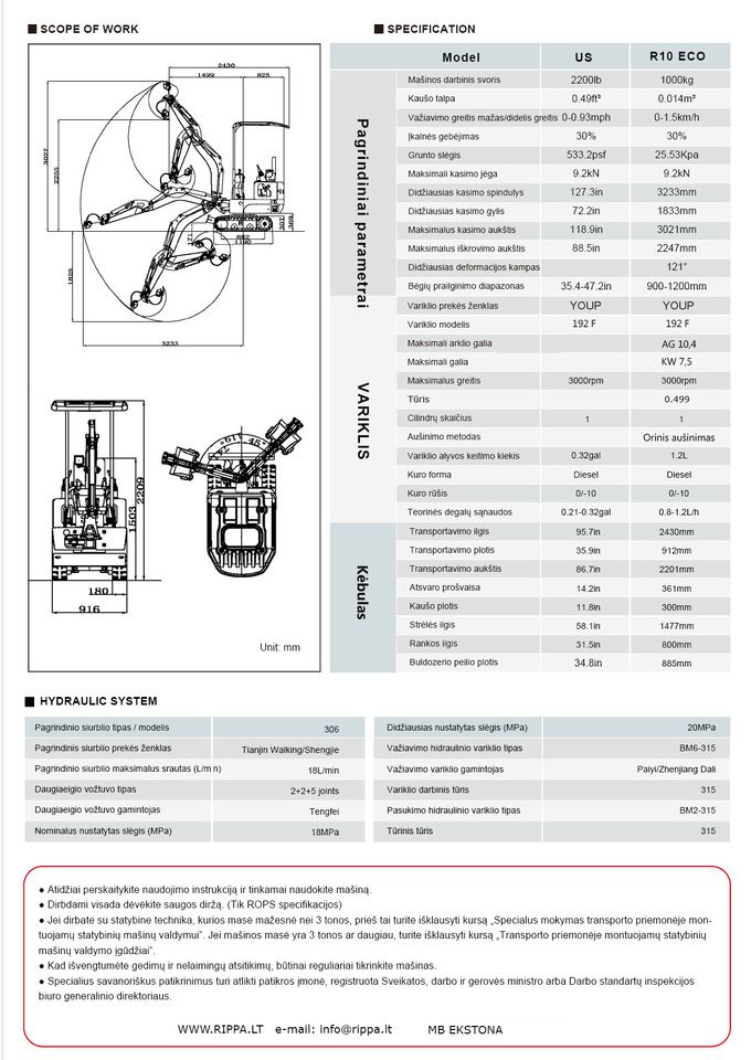 Rippa R10-6 Eco - Мини-экскаватор: фото 2 Rippa R10-6 Eco - Мини-экскаватор: фото 2